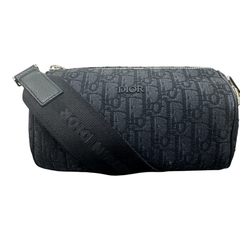Men's Oblique Jacquard Roller Bag Black