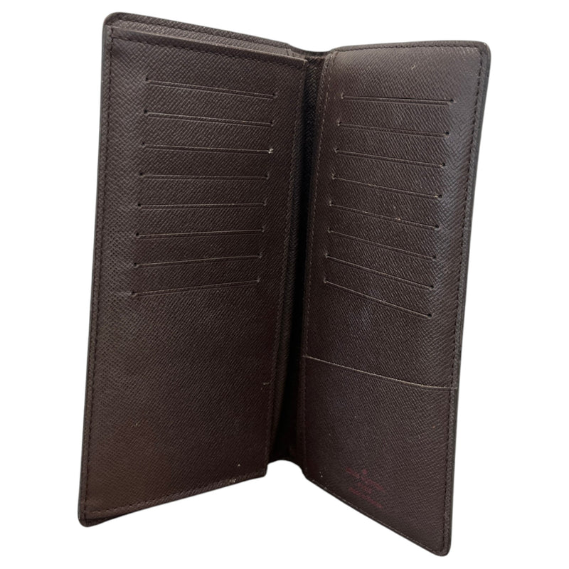 Women's Damier Ebene Long Bifold Wallet Brown