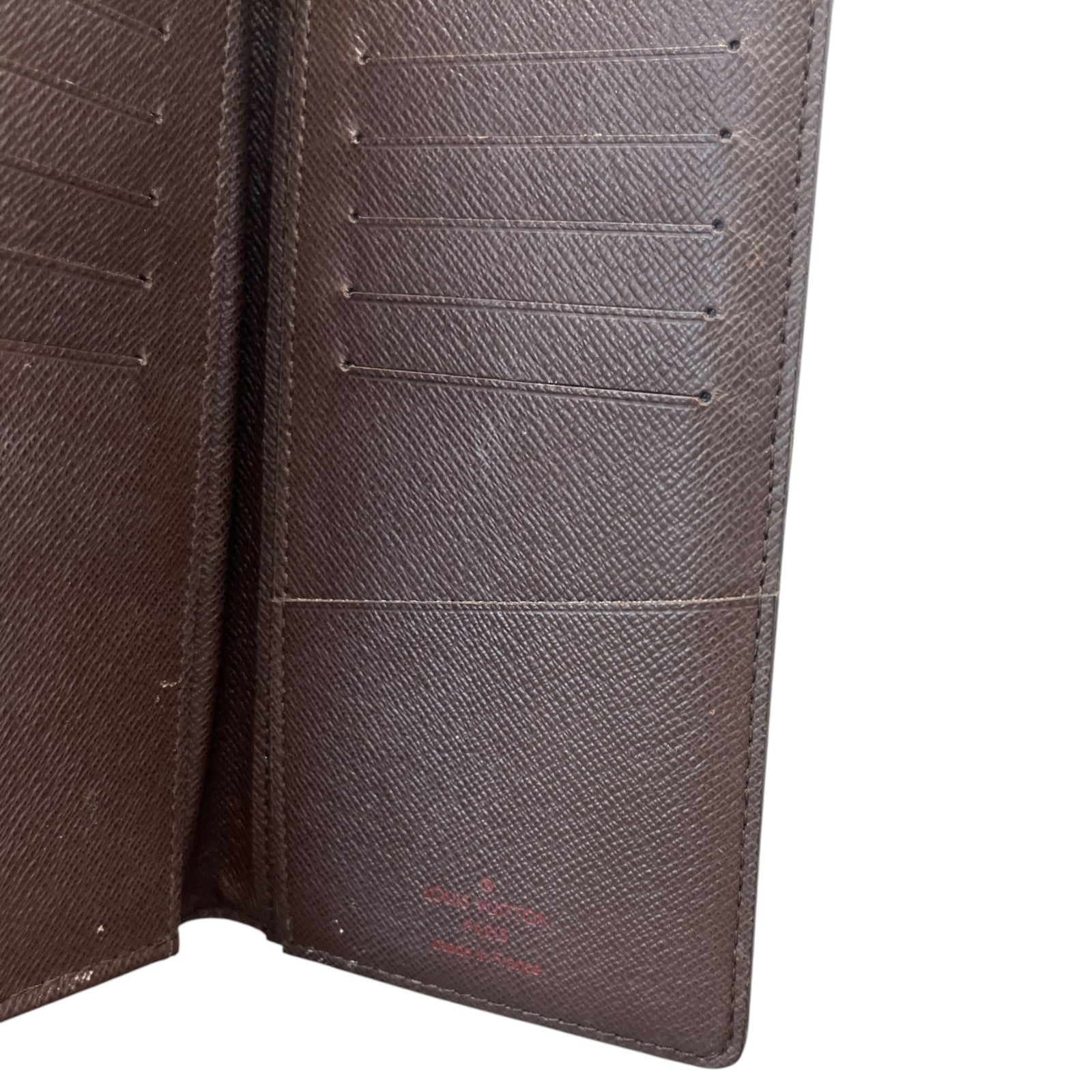 Women's Damier Ebene Long Bifold Wallet Brown - Photo 7