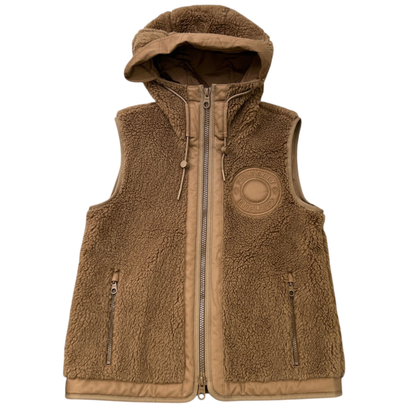 Women's Appliquéd Fleece Gilet Brown Size IT 38 / UK 6 - Photo 1