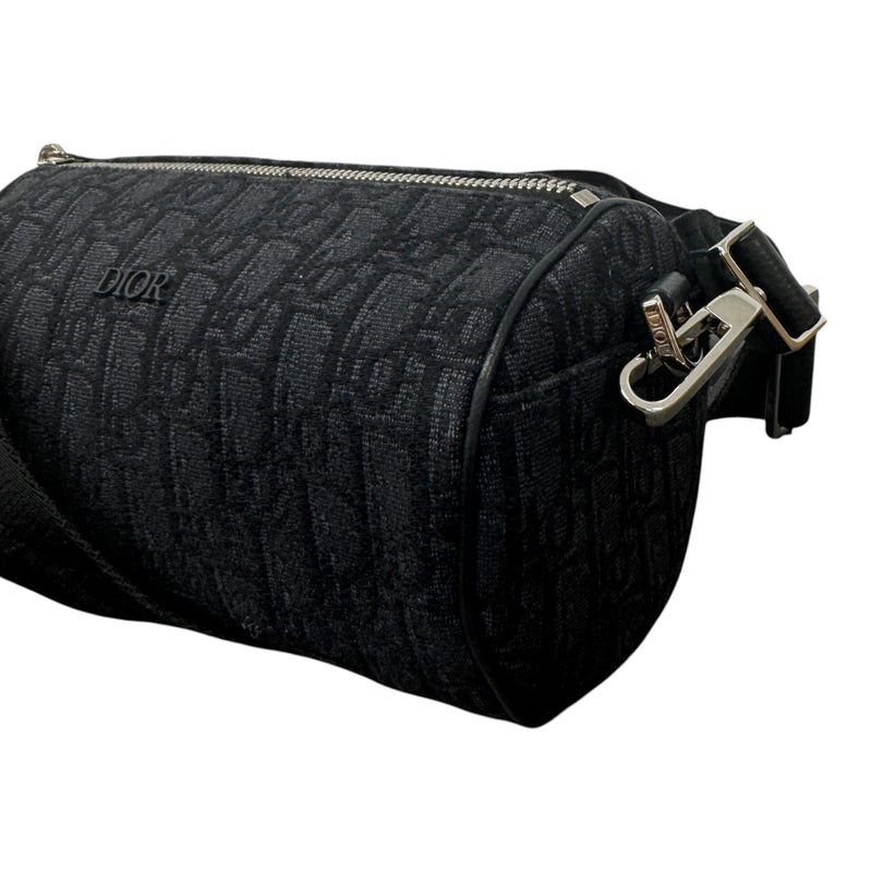 Men's Oblique Jacquard Roller Bag Black