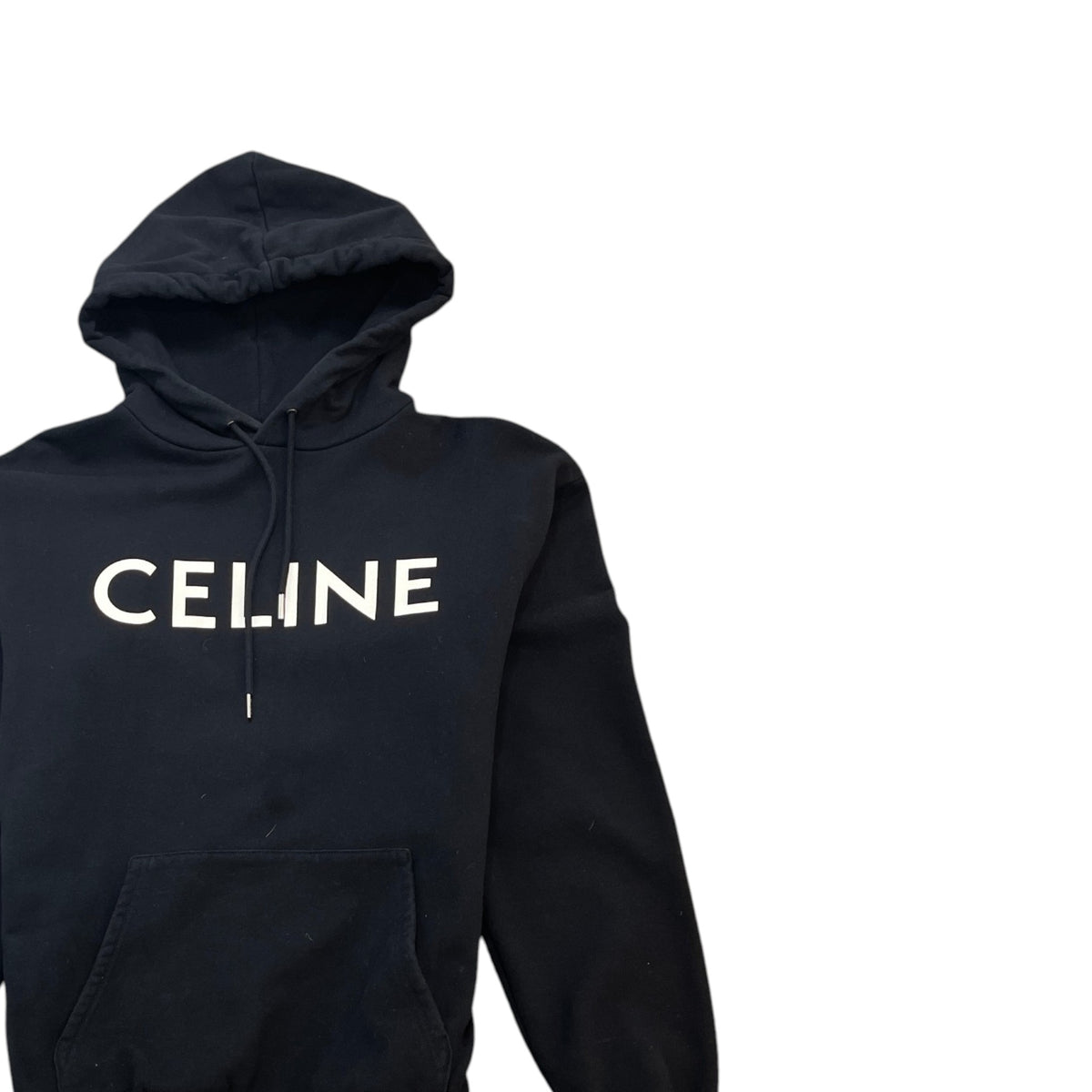 Men's Logo Print Hoodie Black Size XS - Photo 3