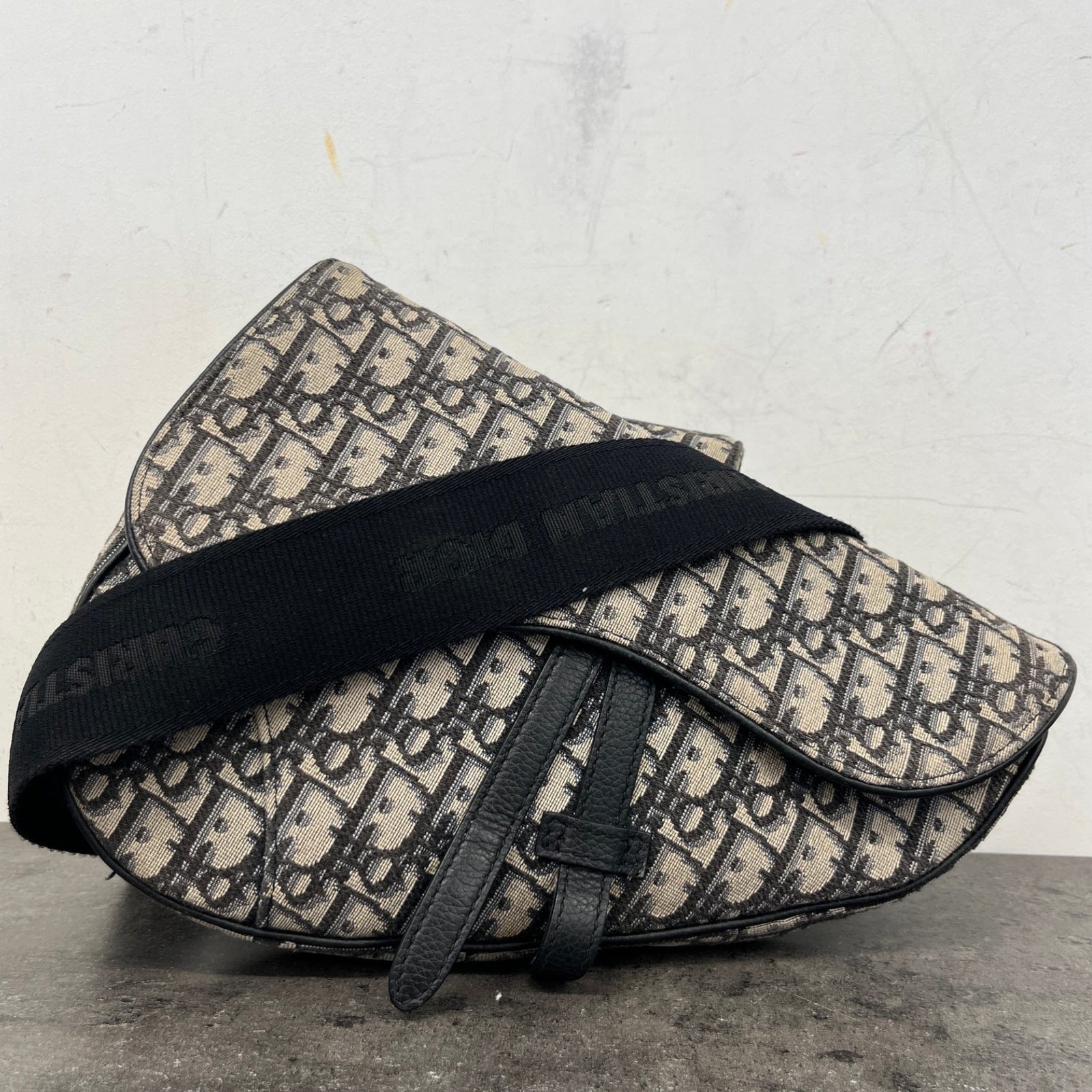 Men's Saddle Oblique Bag Navy - Photo 12