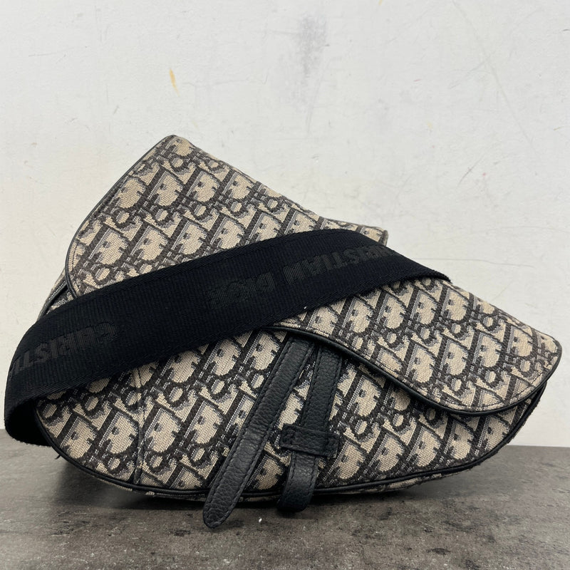 Men's Saddle Oblique Bag Navy