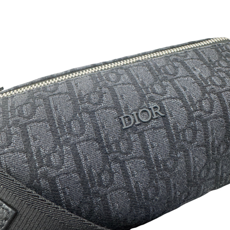 Men's Oblique Jacquard Roller Bag Black