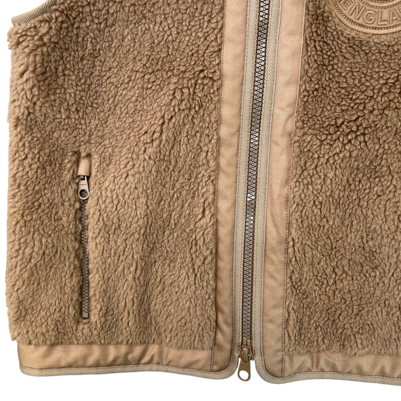Women's Appliquéd Fleece Gilet Brown Size IT 38 / UK 6