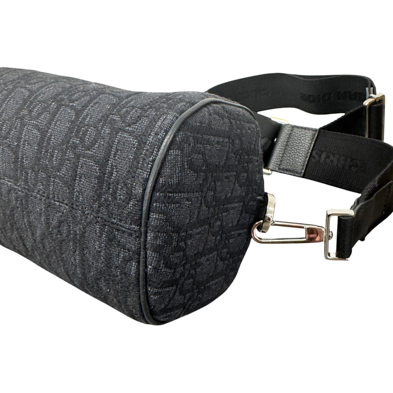 Men's Oblique Jacquard Roller Bag Black