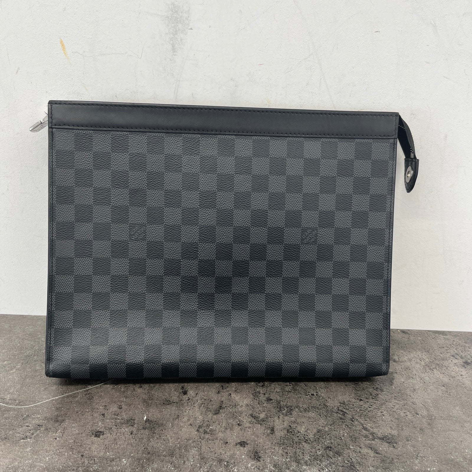 Men's Damier Graphite Pochette Voyage Gm Pouch Black - Photo 13