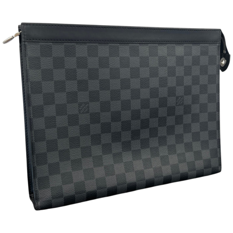Men's Damier Graphite Pochette Voyage Gm Pouch Black