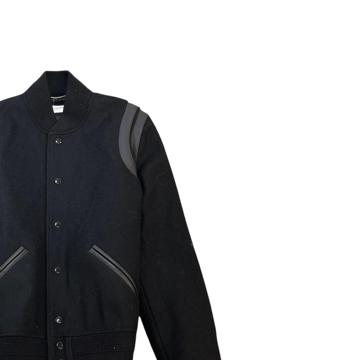 Men's Teddy Bomber Jacket Black Size S - Photo 3