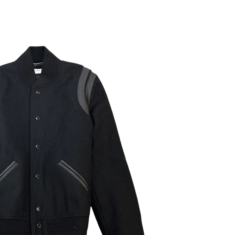 Men's Teddy Bomber Jacket Black Size S