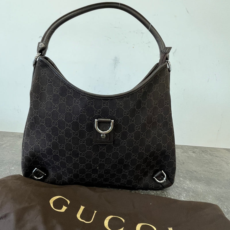 Women's Gg Canvas Abbey D-Ring Hobo Bag Brown