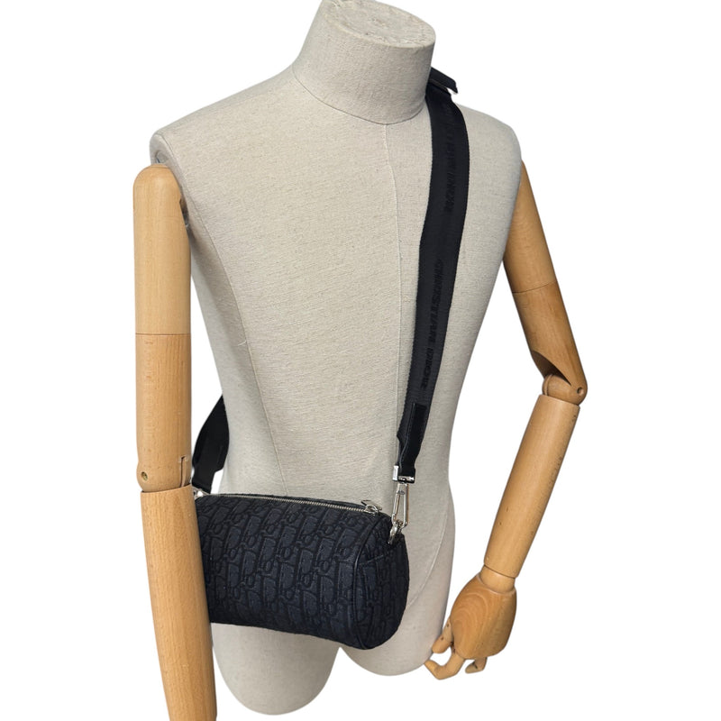 Men's Oblique Jacquard Roller Bag Black