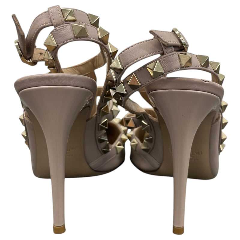Women's Rockstud Pumps 100 Heels Beige Size UK 3 / EU 36