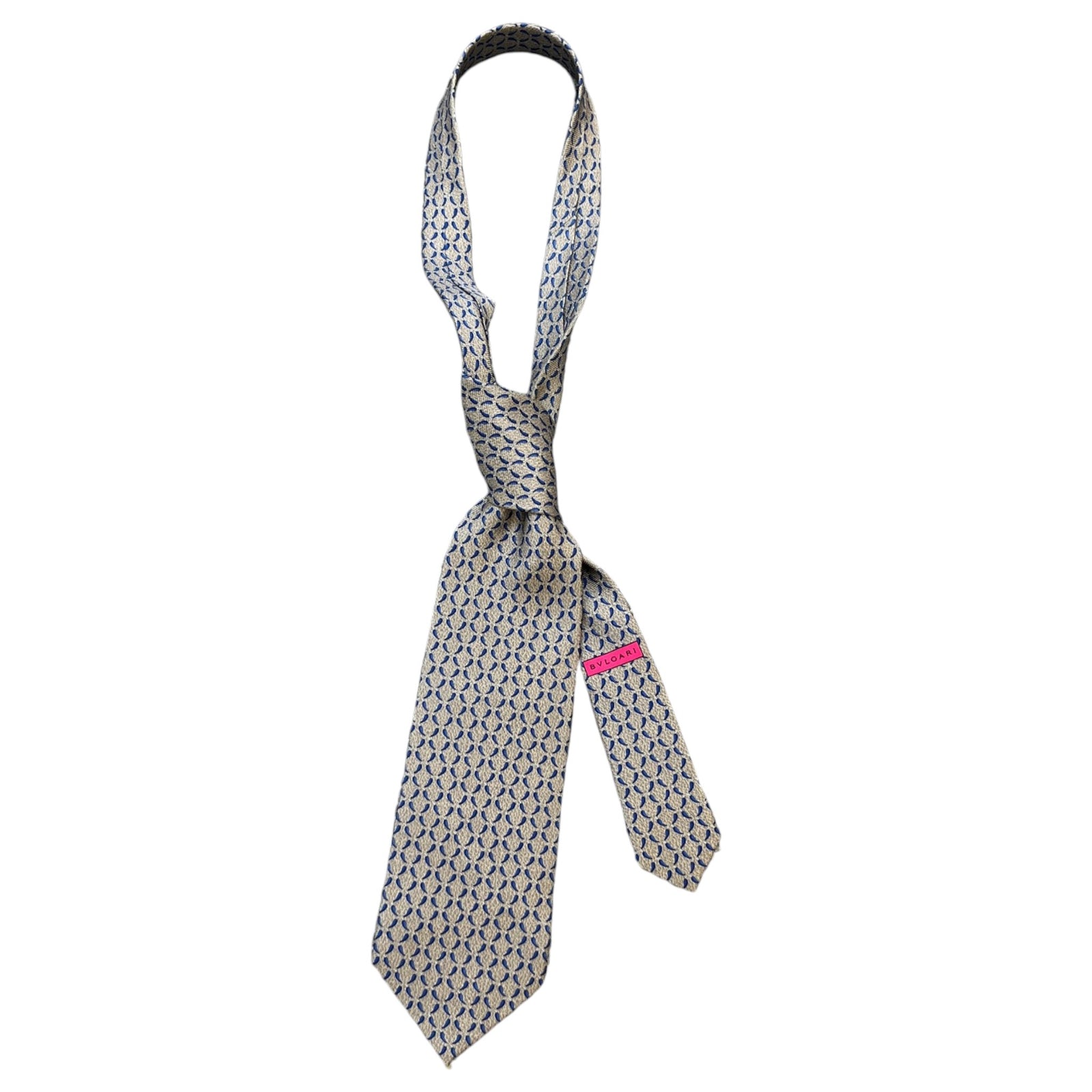 Men's Geometric Logo Tie Beige - Photo 1