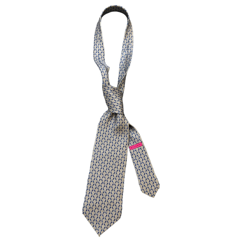 Men's Geometric Logo Tie Beige