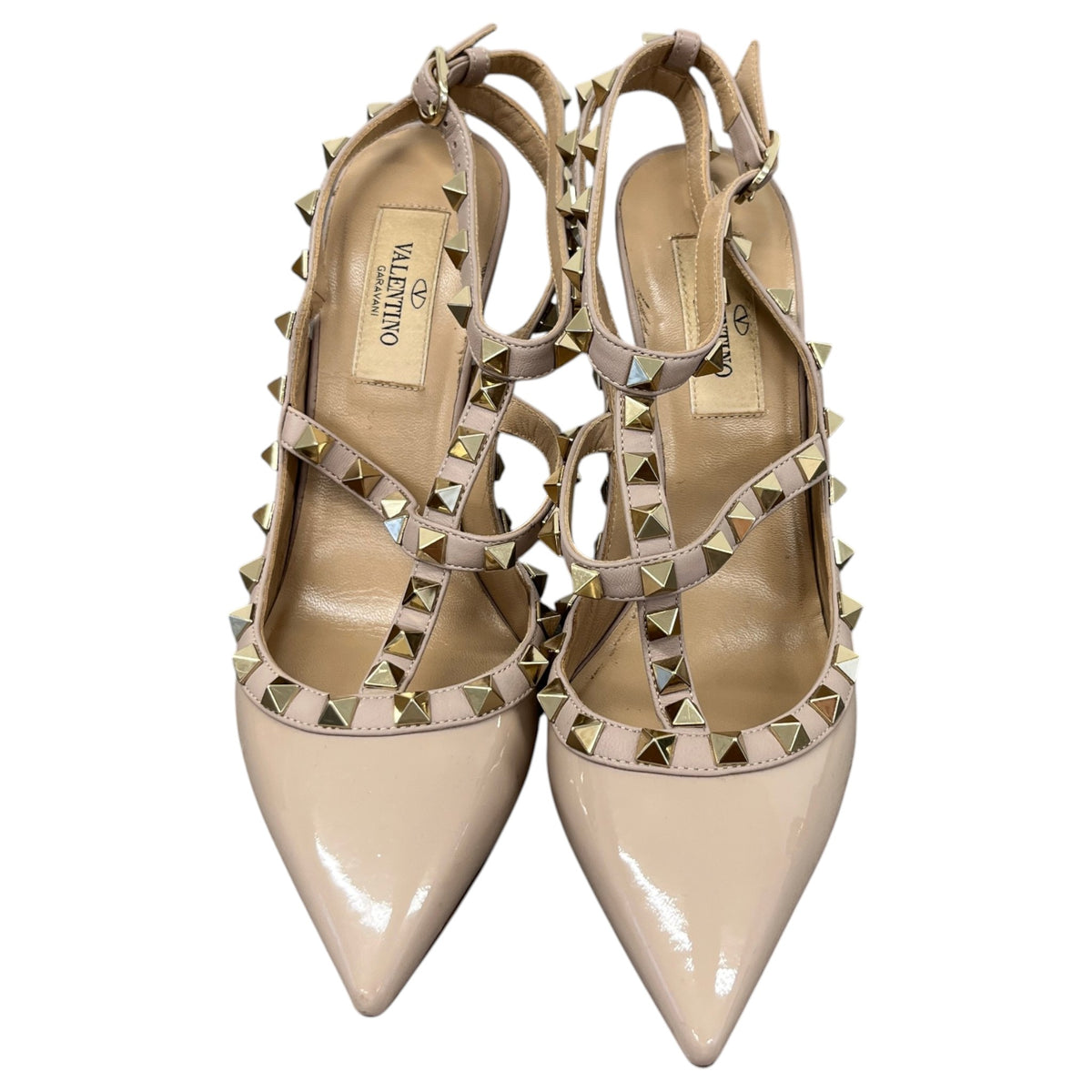 Women's Rockstud Pumps 100 Heels Beige Size UK 3 / EU 36 - Photo 6