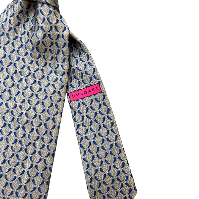 Men's Geometric Logo Tie Beige
