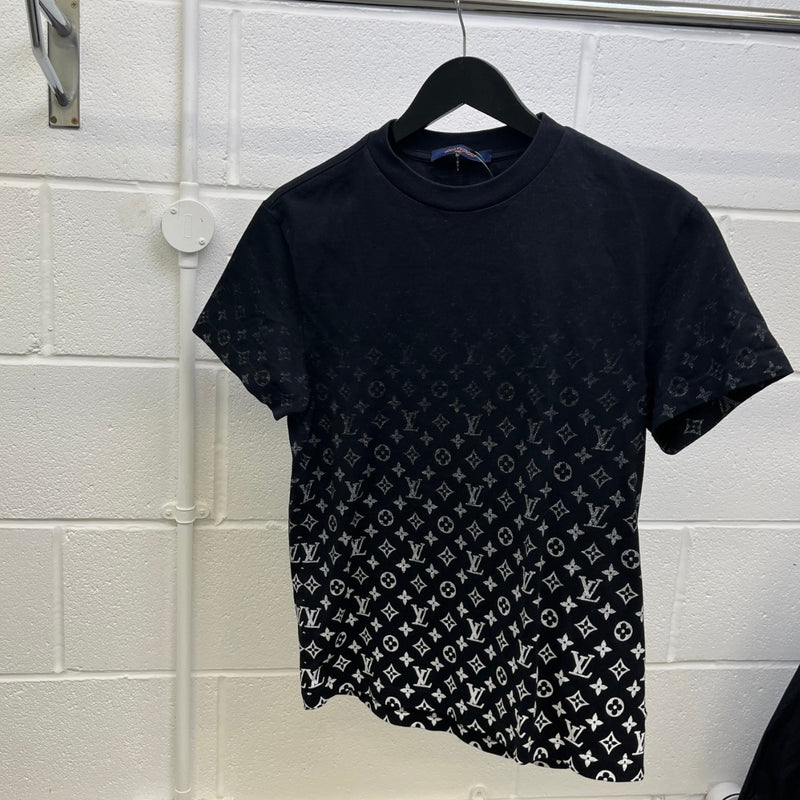 Men's Monogram Gradient T-Shirt Black Size XS