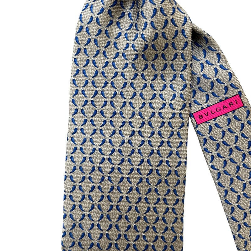 Men's Geometric Logo Tie Beige