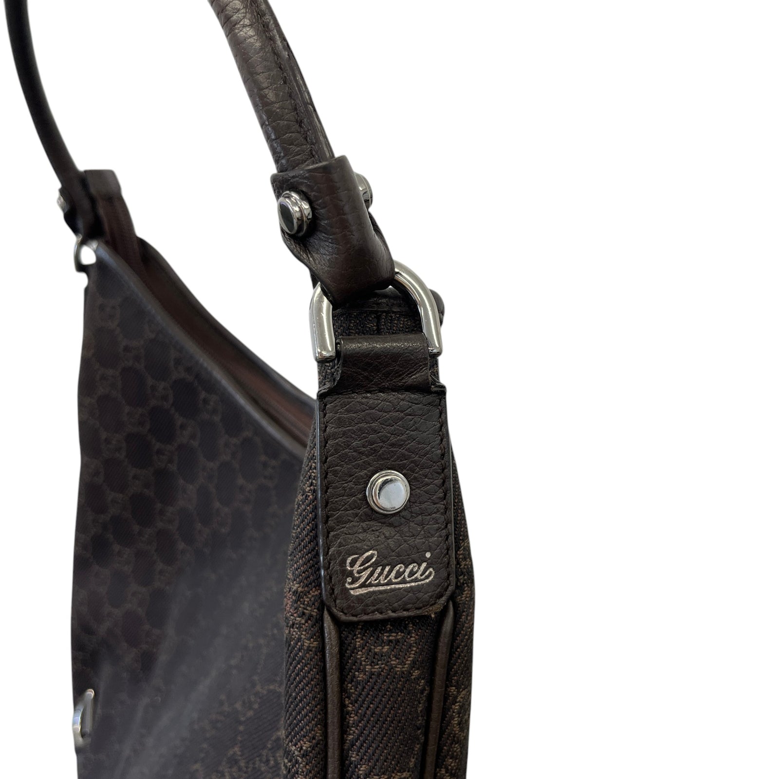Women's Gg Canvas Abbey D-Ring Hobo Bag Brown - Photo 8