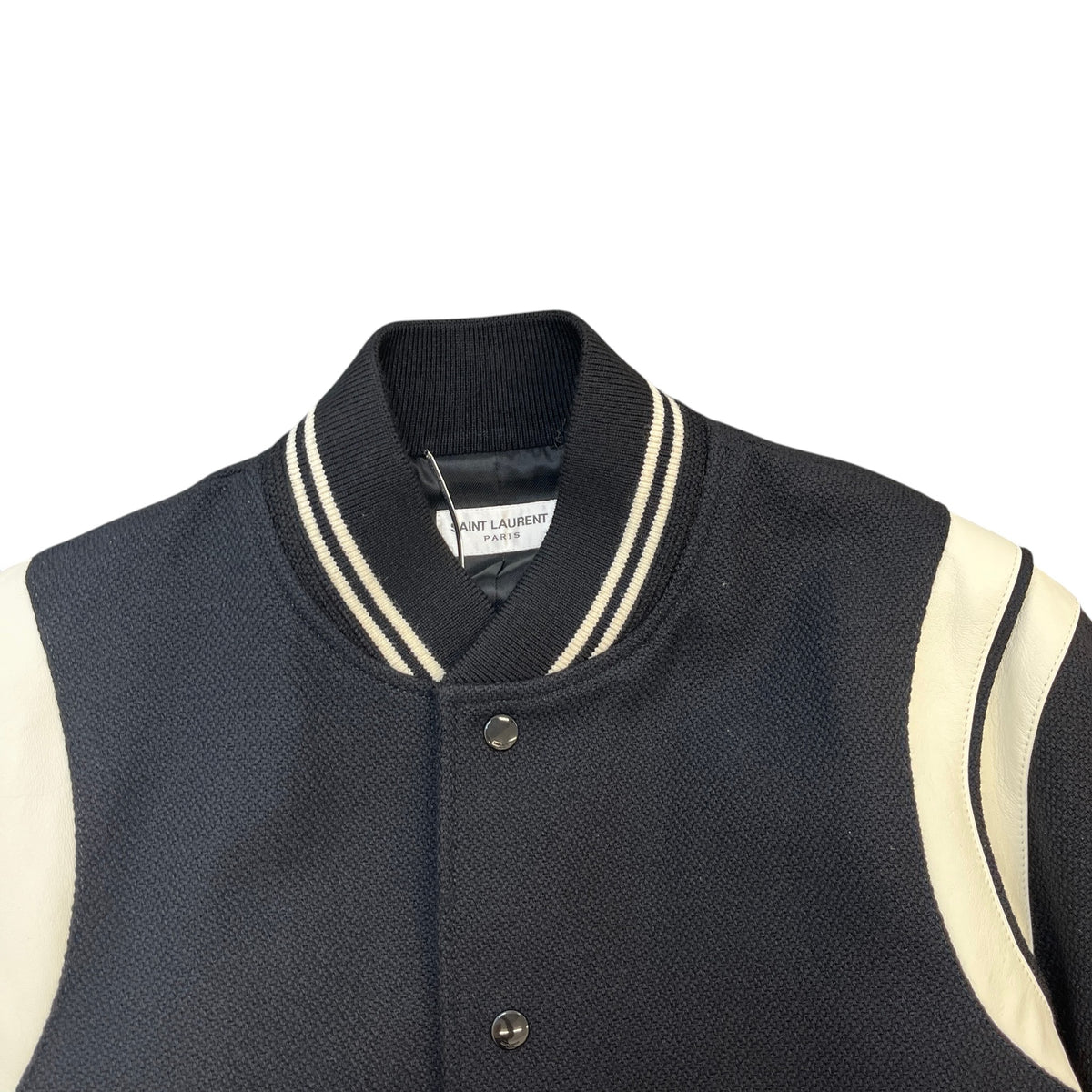 Men's Teddy Varsity Jacket Black Size XL - Photo 5