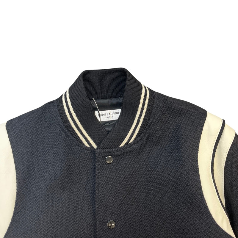 Men's Teddy Varsity Jacket Black Size XL