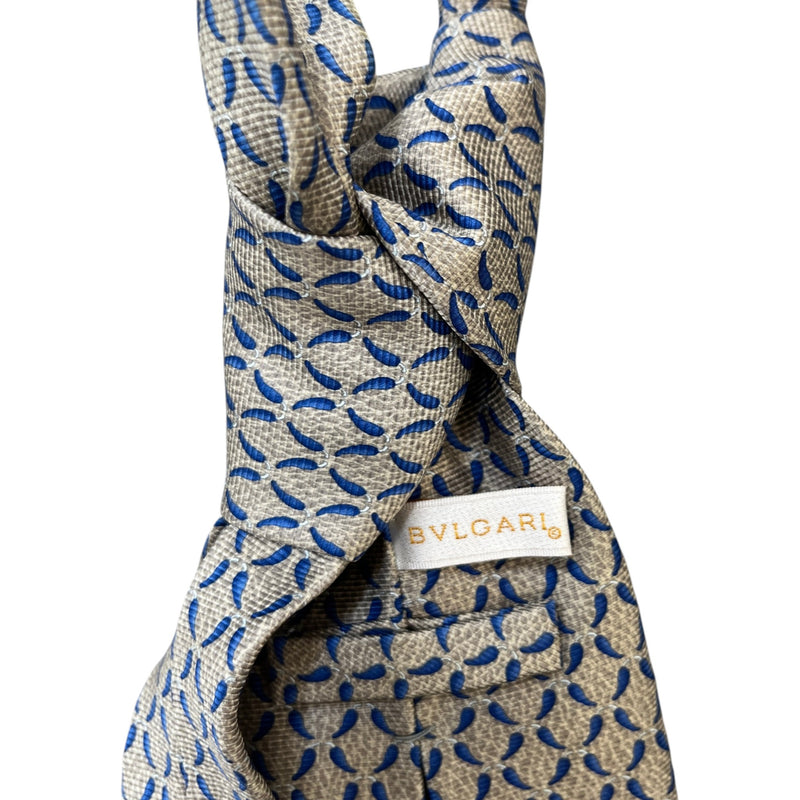 Men's Geometric Logo Tie Beige