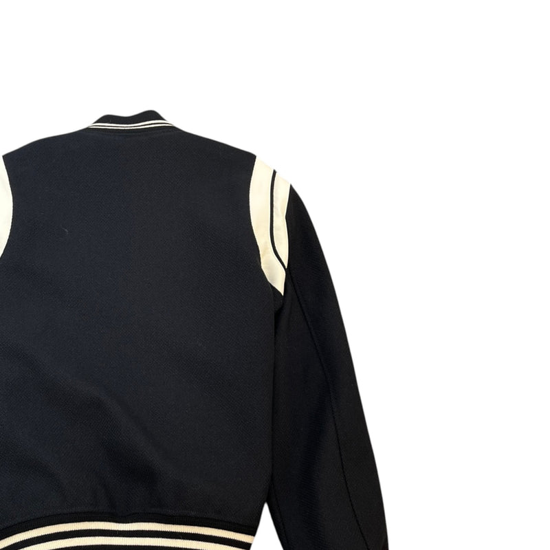 Men's Teddy Varsity Jacket Black Size XL