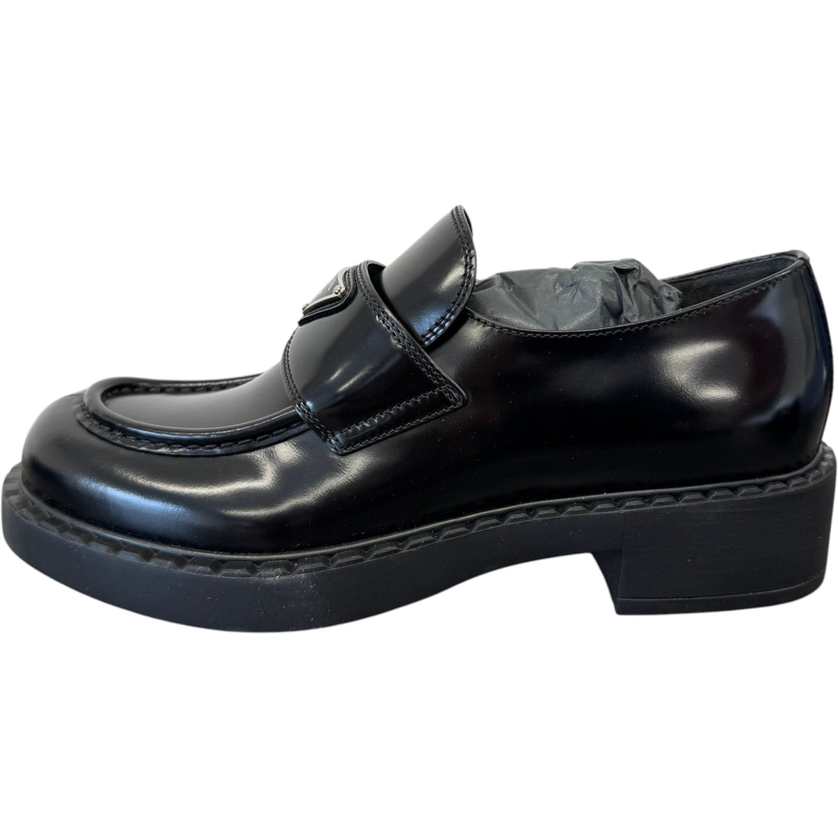 Women's Chocolate Brushed Leather Loafers Black Size UK 6 / EU 39 - Photo 4