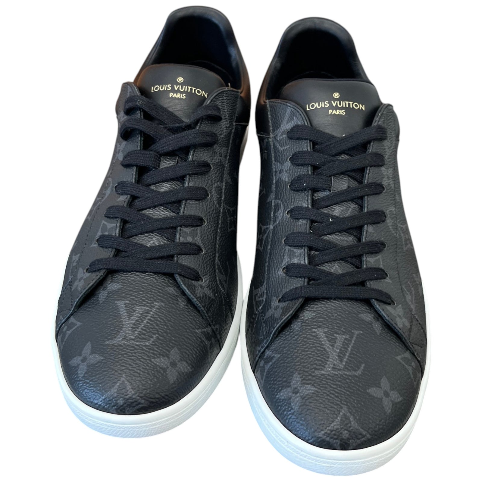 Men's Monogram Eclipse Luxembourg Low Trainers Black Size UK 11 / EU 45 - Photo 6