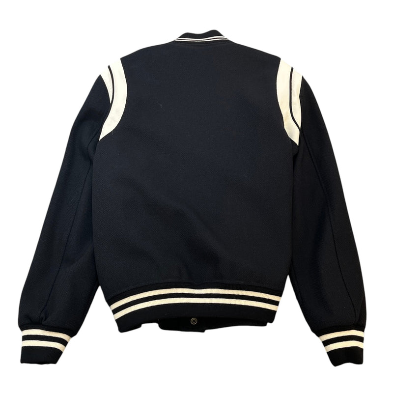 Men's Teddy Varsity Jacket Black Size XL