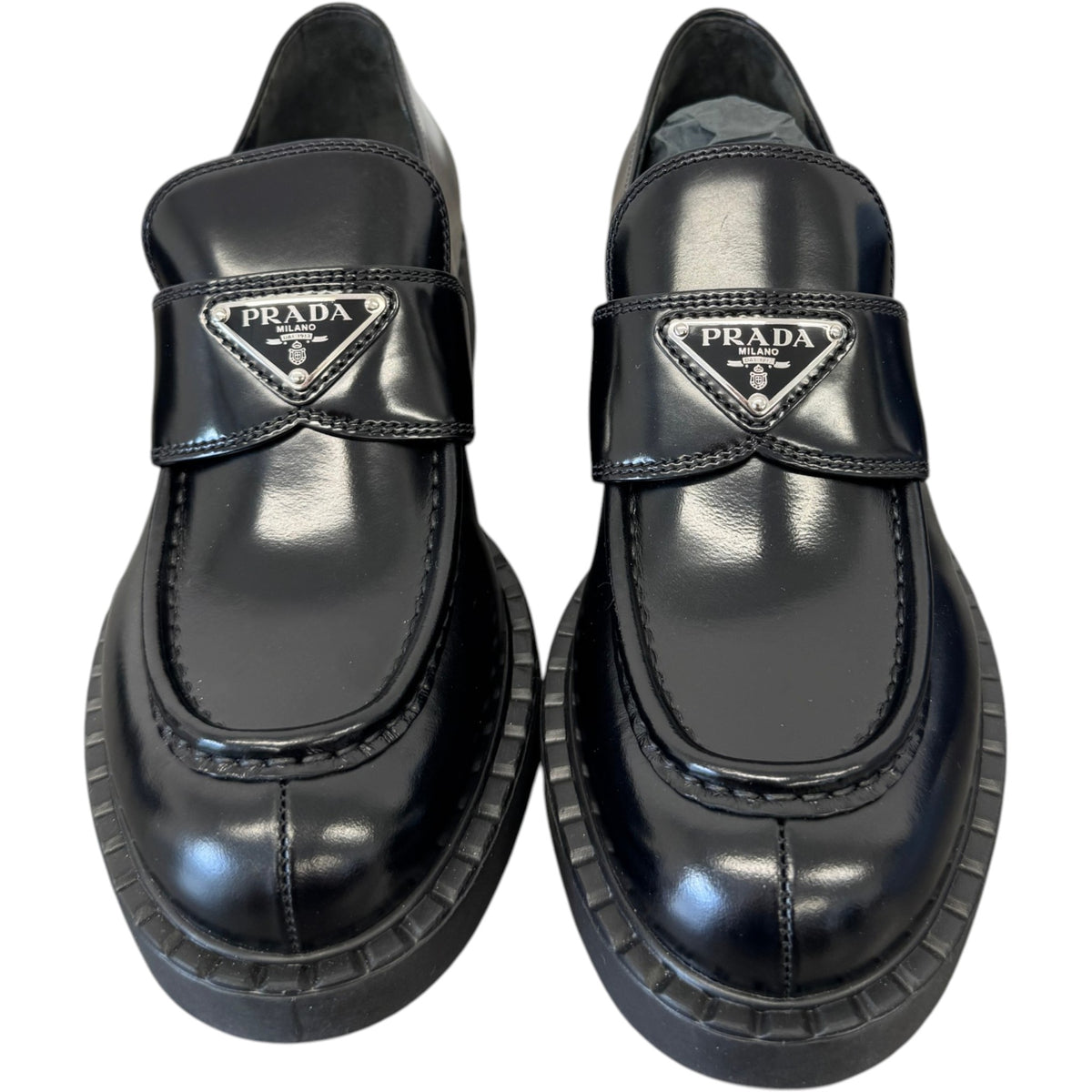 Women's Chocolate Brushed Leather Loafers Black Size UK 6 / EU 39 - Photo 6