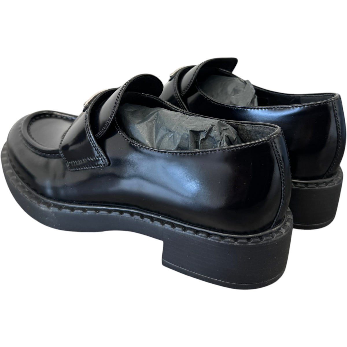 Women's Chocolate Brushed Leather Loafers Black Size UK 6 / EU 39 - Photo 7
