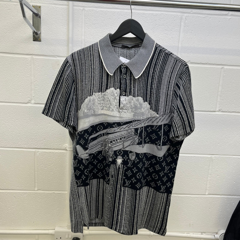 Men's Nouvel Horizon Polo Shirt Grey Size L