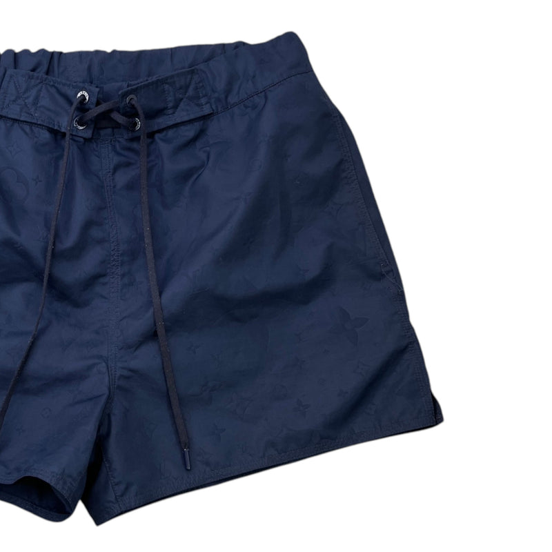 Men's 3D Pocket Monogram Swim Shorts Navy Size L