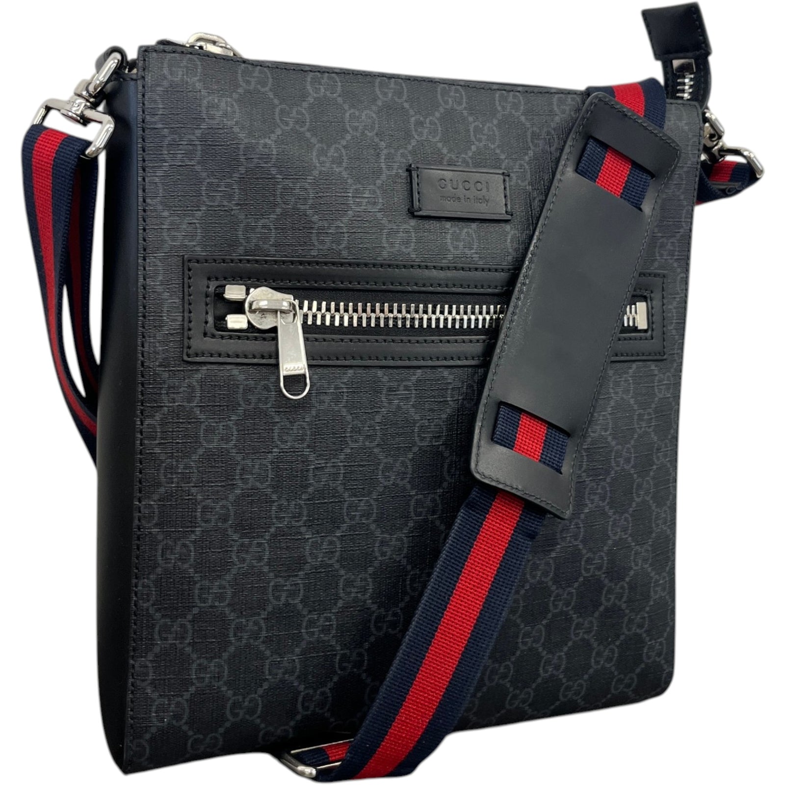 Men's Gg Supreme Messenger Bag Black - Photo 5