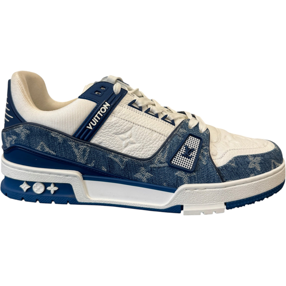 Men's LV Denim Low Trainers Blue Size UK 7 / EU 41 - Photo 1