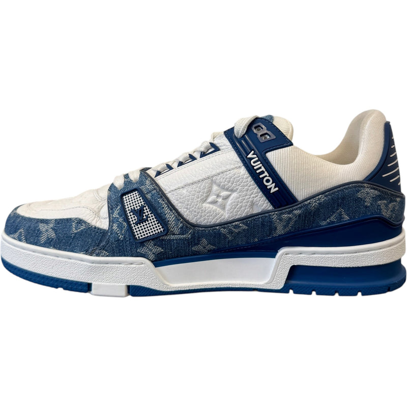 Men's LV Denim Low Trainers Blue Size UK 7 / EU 41