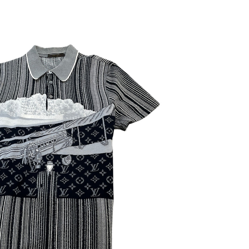 Men's Nouvel Horizon Polo Shirt Grey Size L