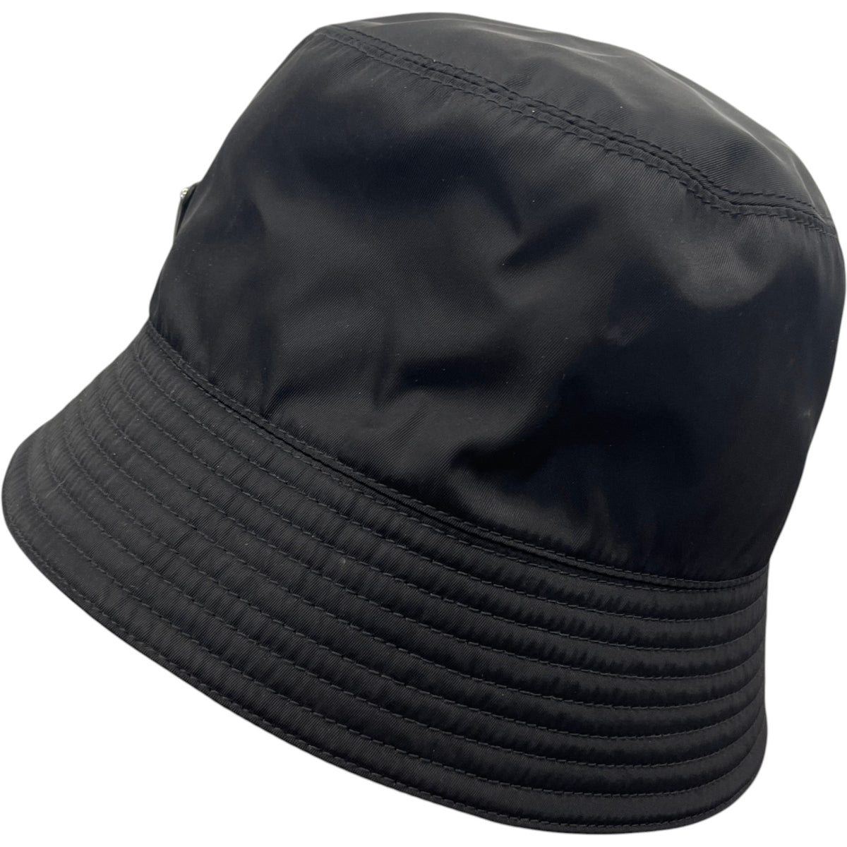 Women's Re-Nylon Plaque Logo Bucket Hat Black Size S - Photo 6