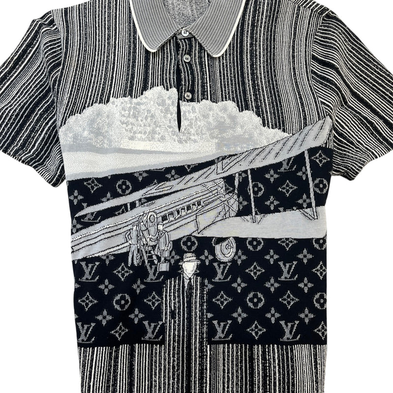 Men's Nouvel Horizon Polo Shirt Grey Size L