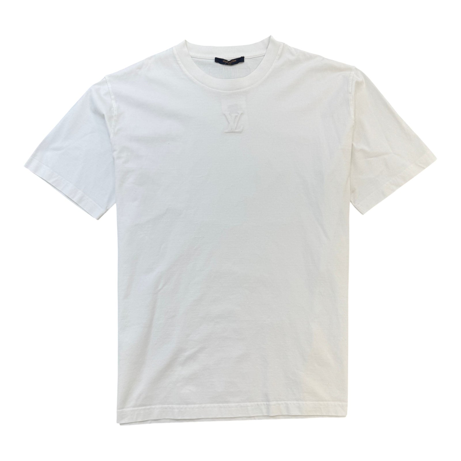 Men's Embossed LV T-Shirt White Size XXL - Photo 1