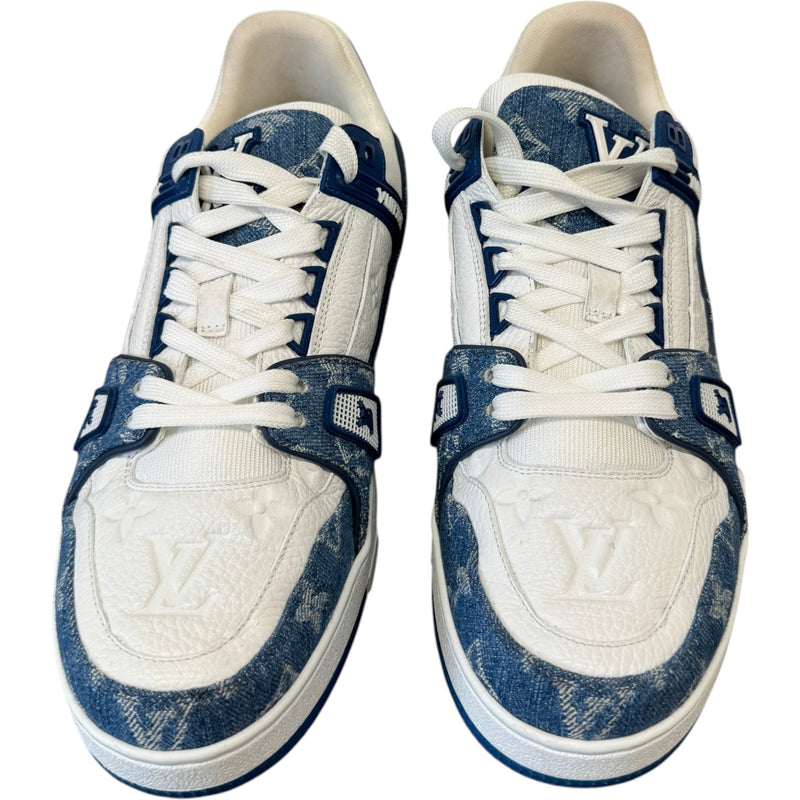 Men's LV Denim Low Trainers Blue Size UK 7 / EU 41