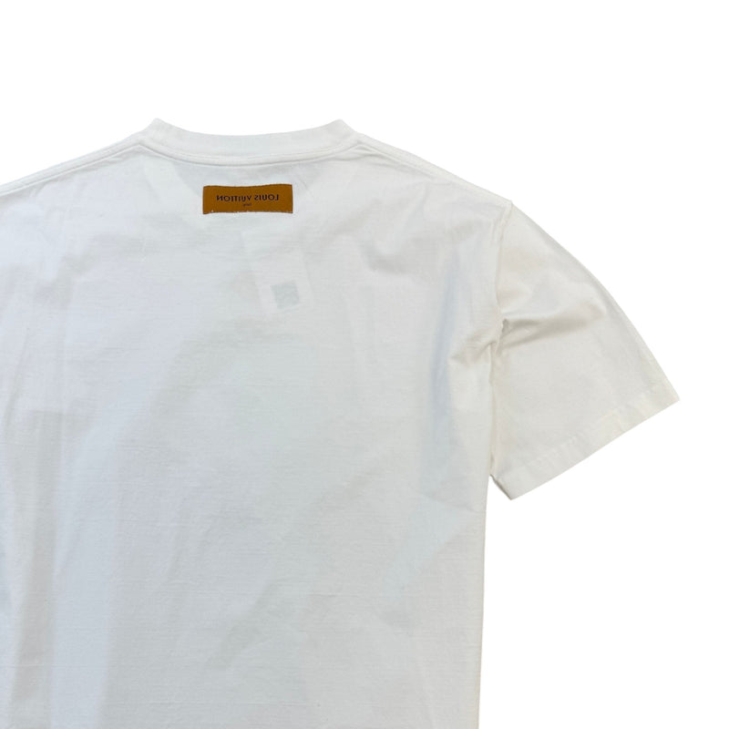 Men's Embossed LV T-Shirt White Size XXL