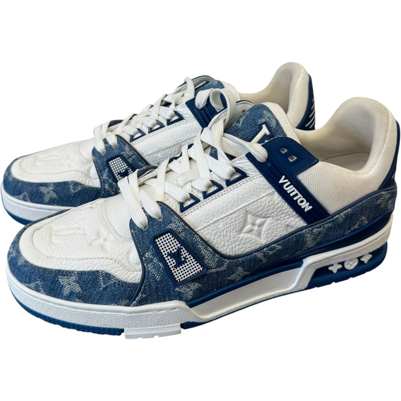 Men's LV Denim Low Trainers Blue Size UK 7 / EU 41