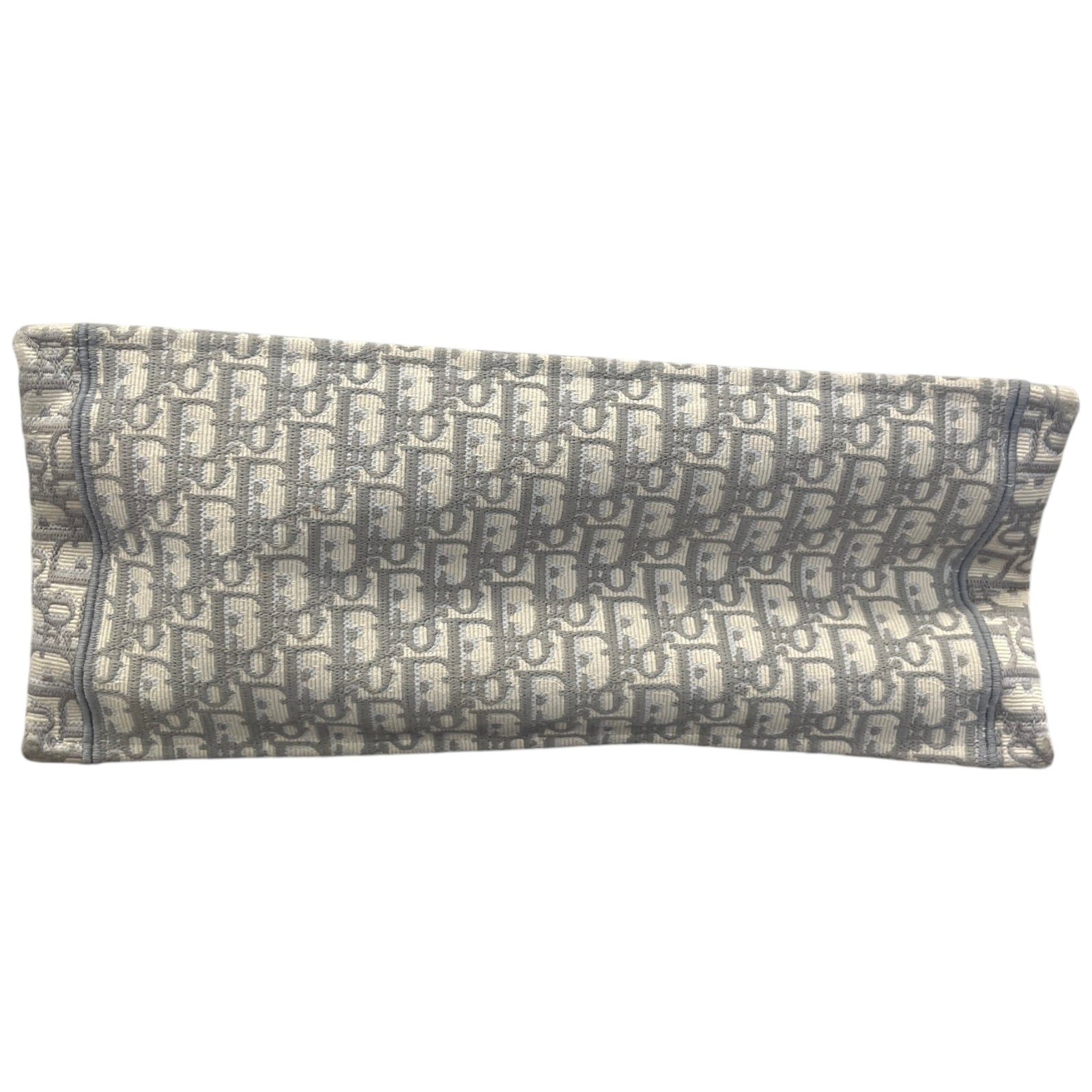 Women's Large Oblique Canvas Book Tote Bag Grey - Photo 10