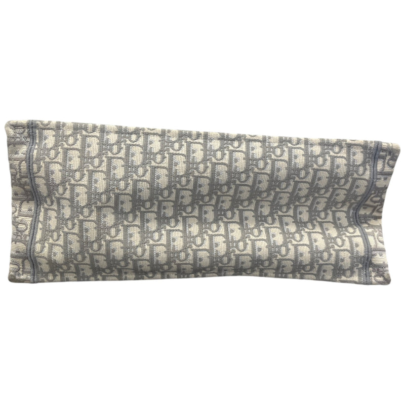 Women's Large Oblique Canvas Book Tote Bag Grey