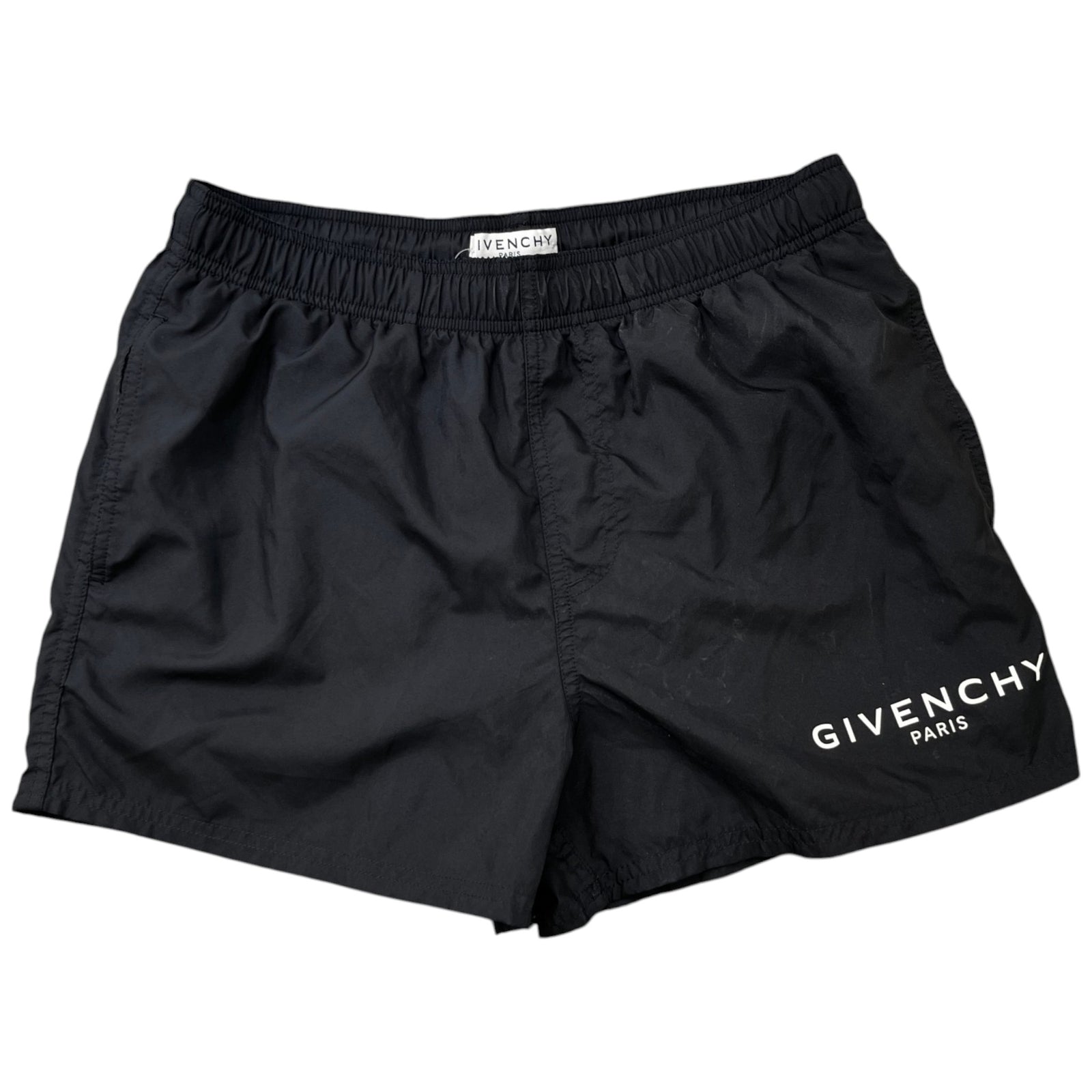 Men's Logo Print Swim Shorts Black Size XL - Photo 1
