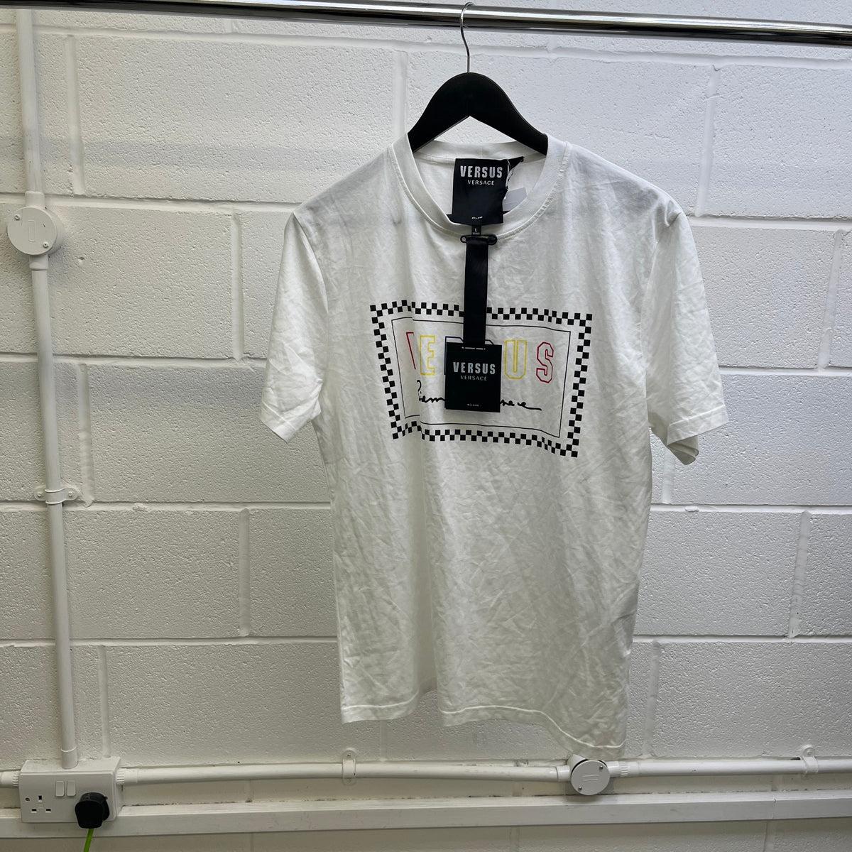 Men's Logo Print T-Shirt White Size L - Photo 8